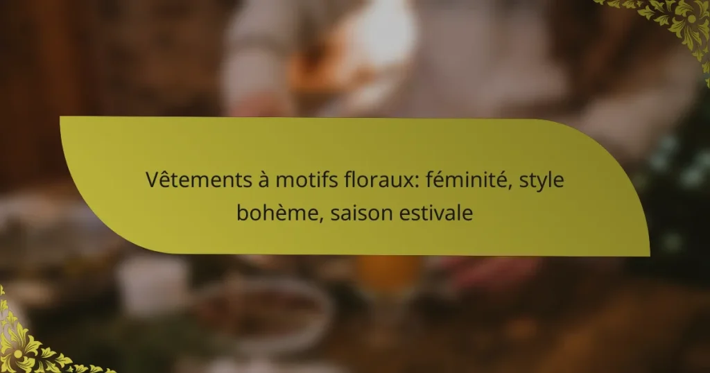 Vêtements à motifs floraux: féminité, style bohème, saison estivale