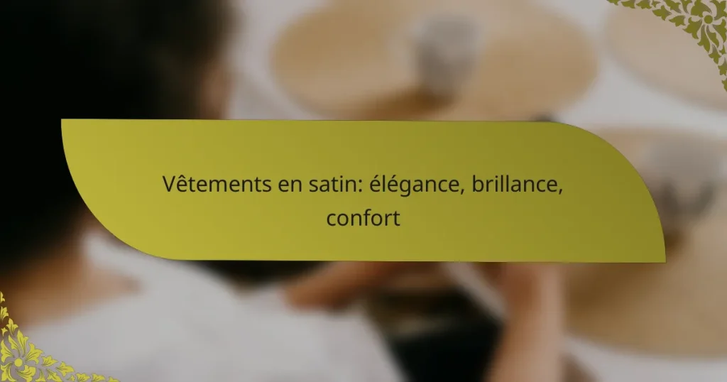 Vêtements en satin: élégance, brillance, confort
