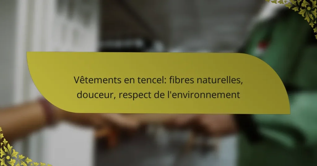 Vêtements en tencel: fibres naturelles, douceur, respect de l’environnement